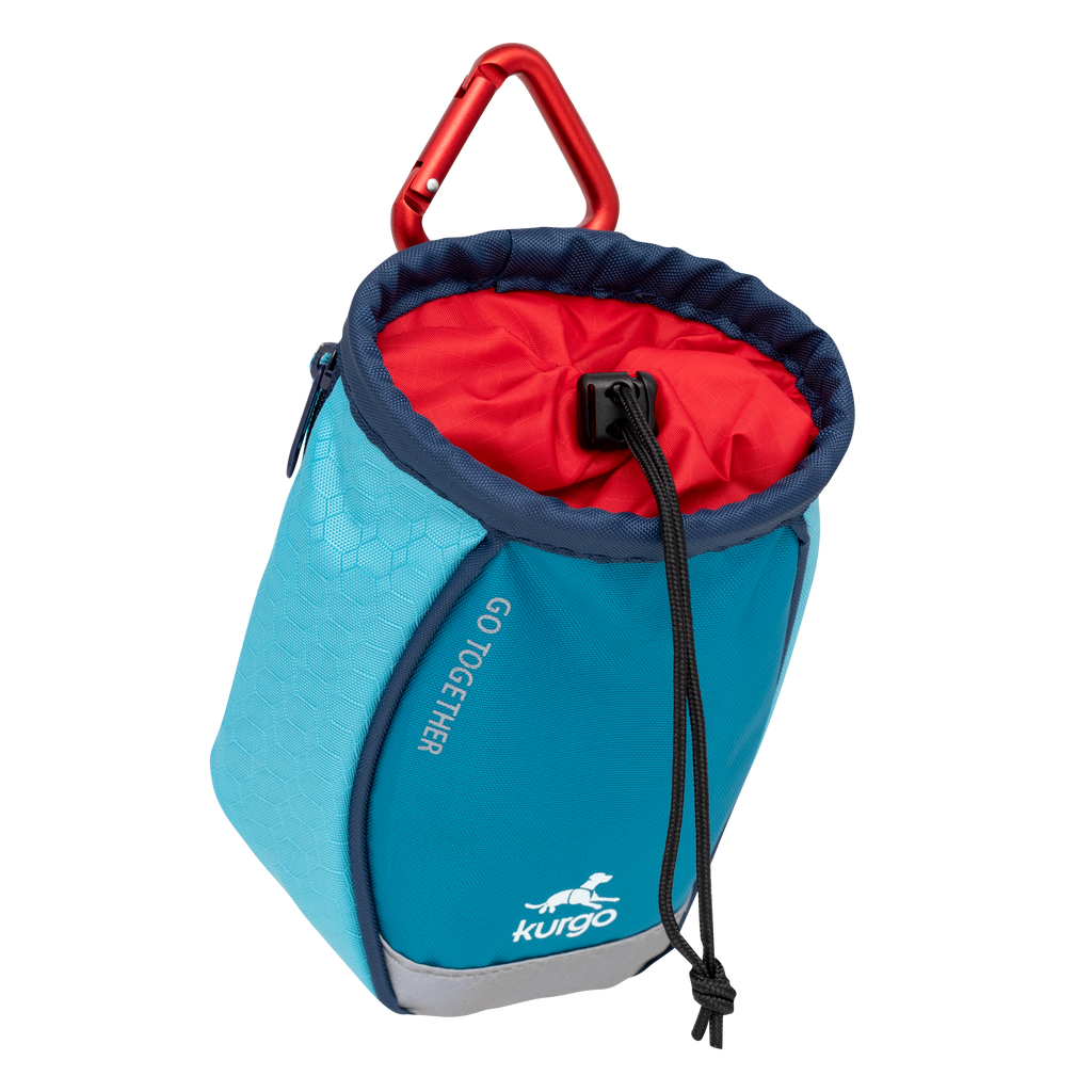 Futtertasche Blau – Leckerlibeutel für Hunde mit Karabiner