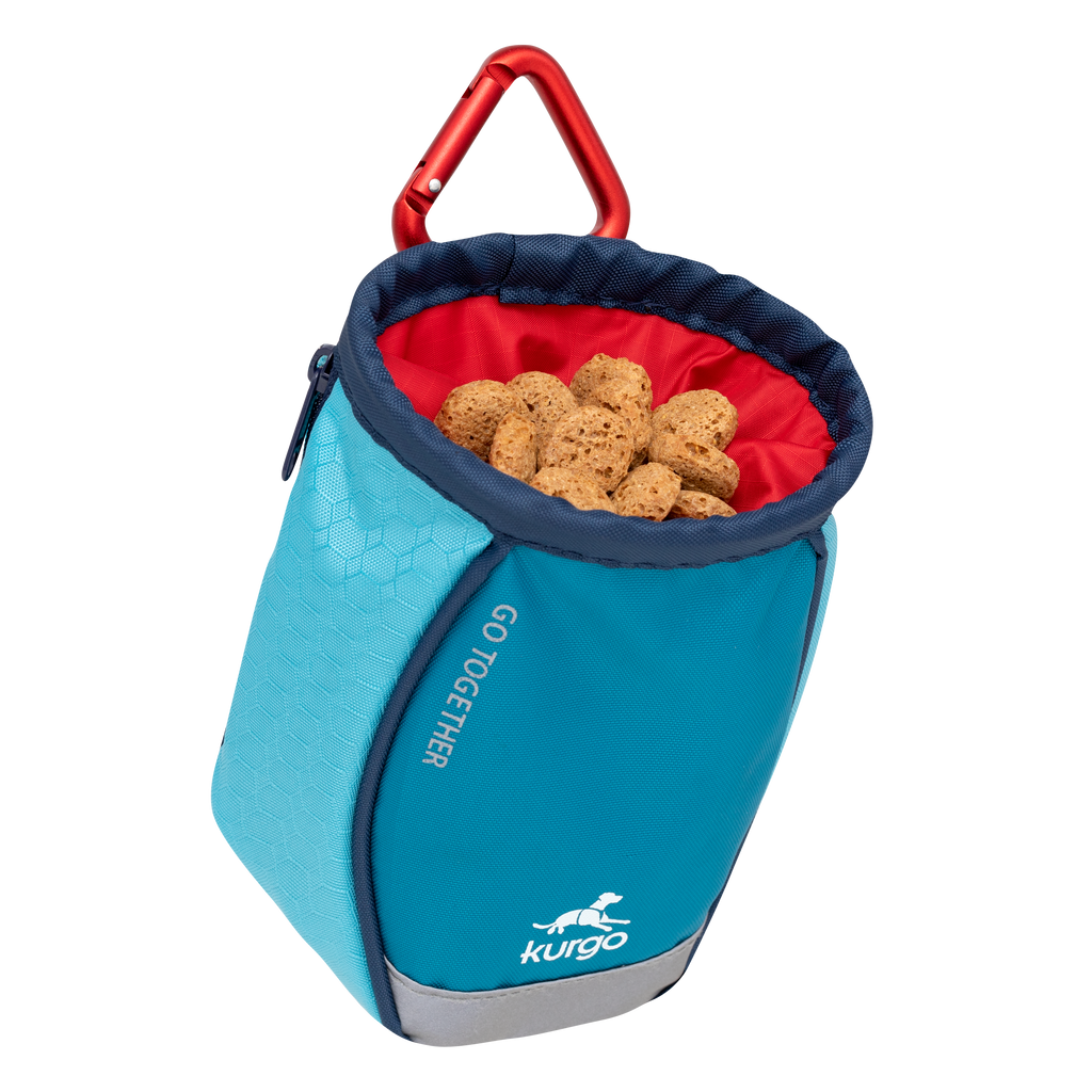 Futtertasche Blau – Leckerlibeutel für Hunde mit Karabiner