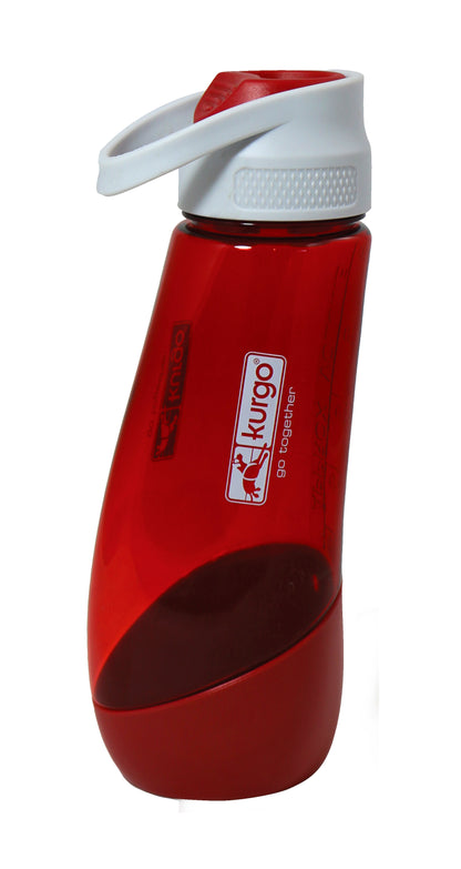 Drinking bottle with bowl 750ml red/green/blue