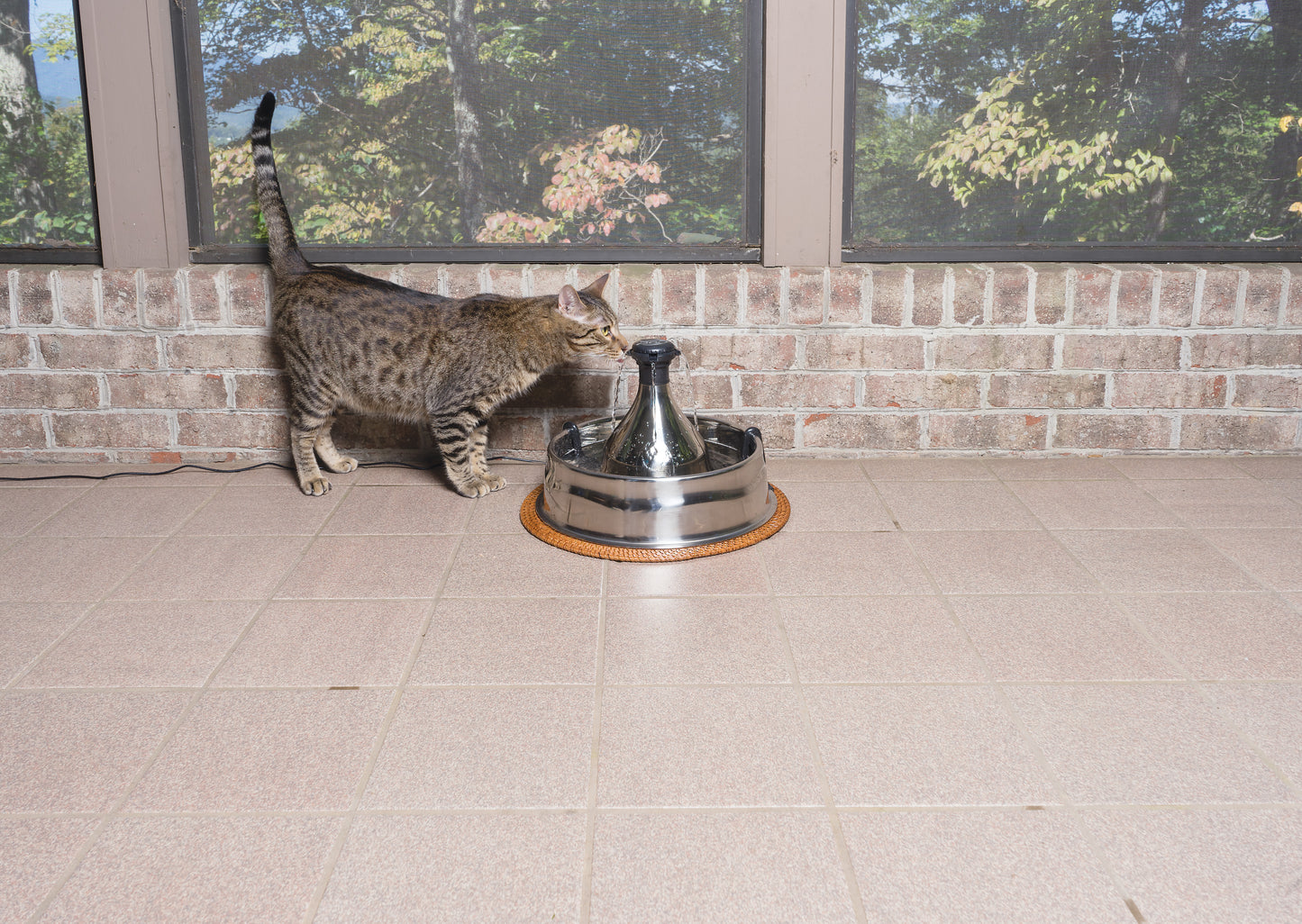 Stainless steel drinking fountain 360