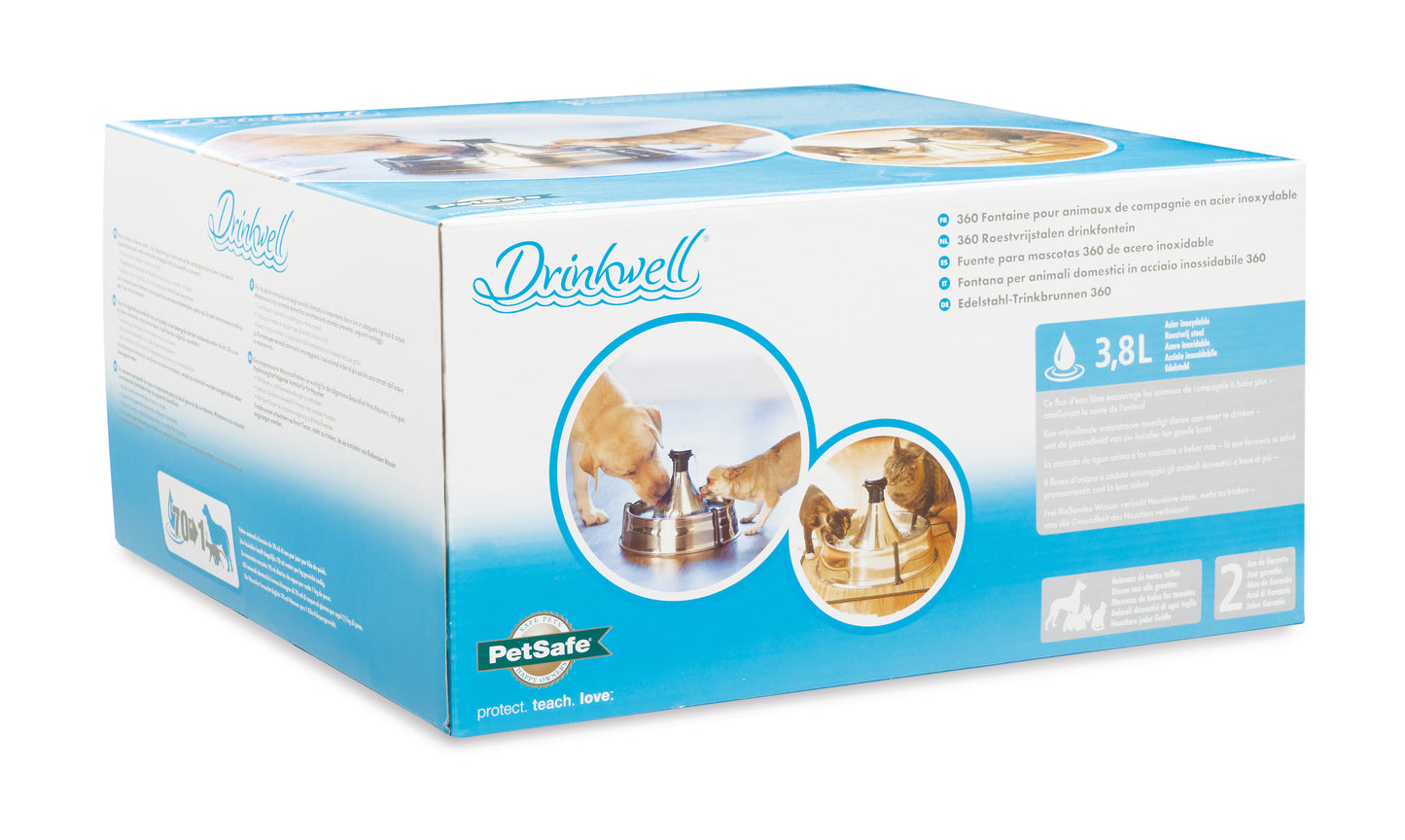 Stainless steel drinking fountain 360