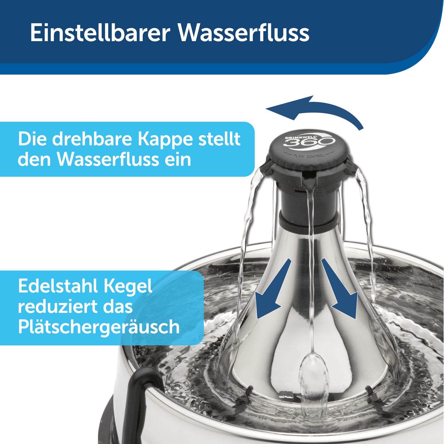 Stainless steel drinking fountain 360