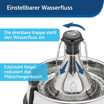 Stainless steel drinking fountain 360