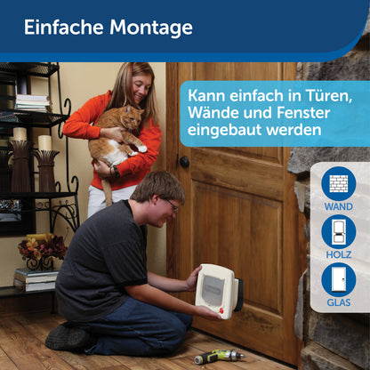 Katzentüre Magnet weiss(400)