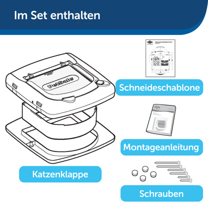 Katzentüre Magnet weiss(400)