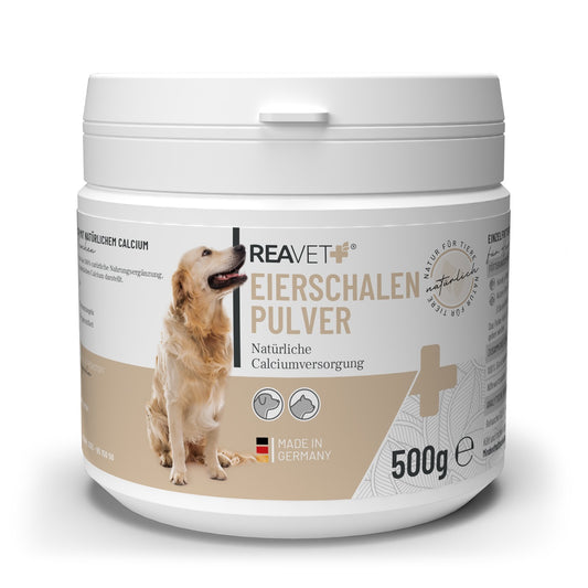 REAVET Eierschalenpulver für Hunde & Katzen 500g