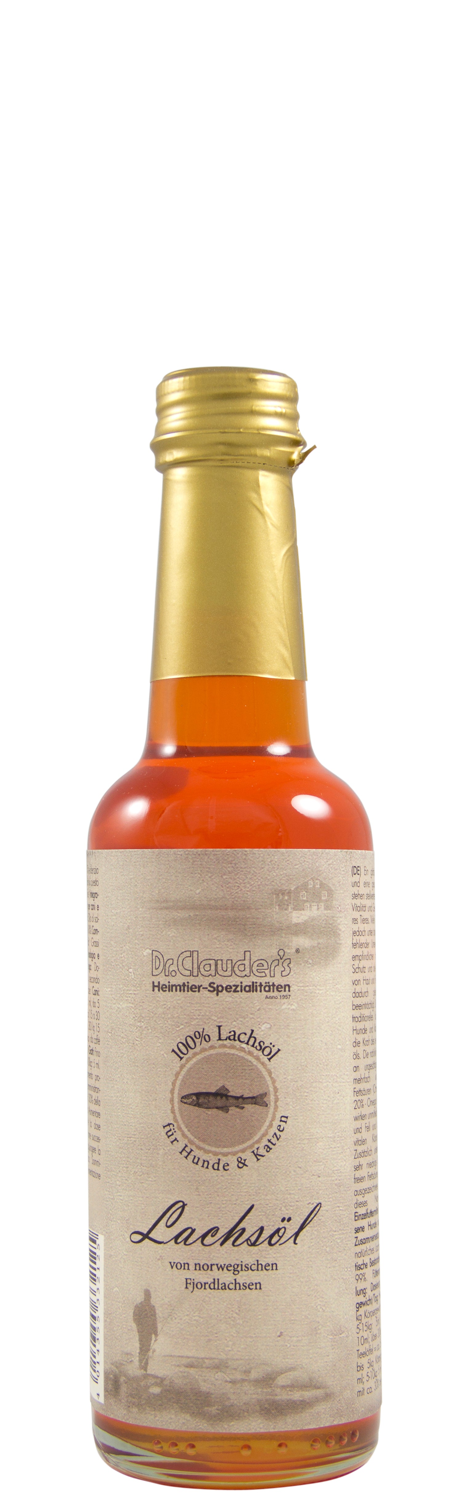 Dr.Clauder’s DC BARF Reines Lachsöl für Hunde & Katzen 250 ml