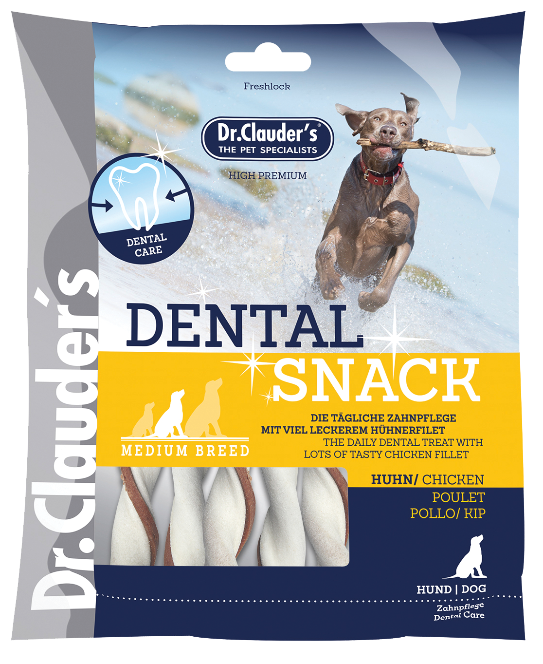 Dental Snack Huhn für mittelgroße Hunde – 170 g