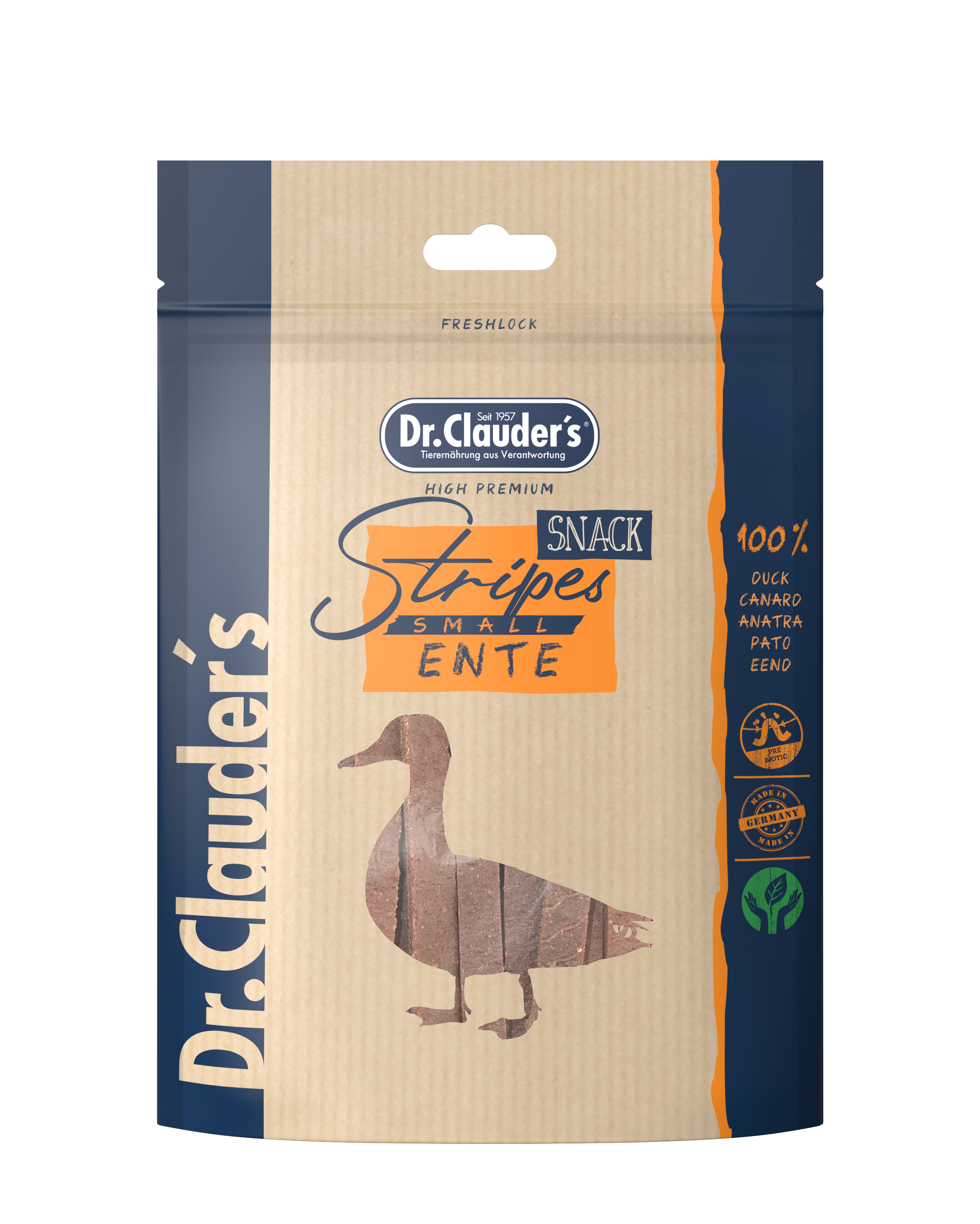 Dr. Clauder’s Entenbrustfiletstreifen Small 80 g – Hund & Katze