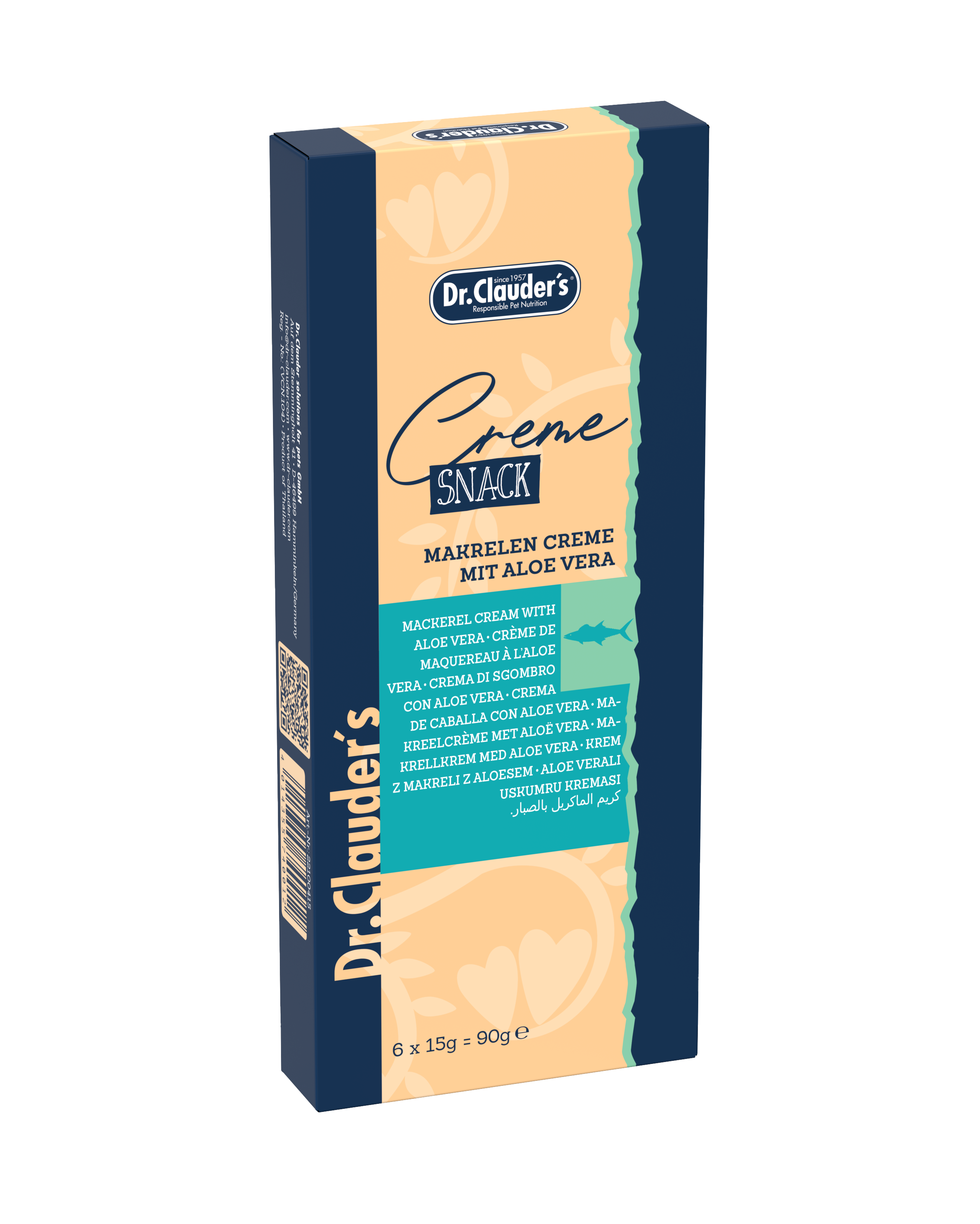 Dr. Clauder's Creme Snack Makrelencreme mit Aloe Vera 6 x 15 g