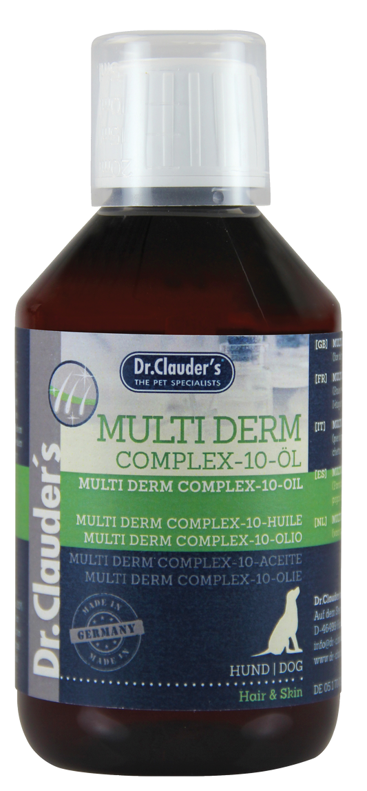 Dr.Clauder’s Pro Hair & Skin Multi Derm Complex 10 Öl für Hunde, 250 ml