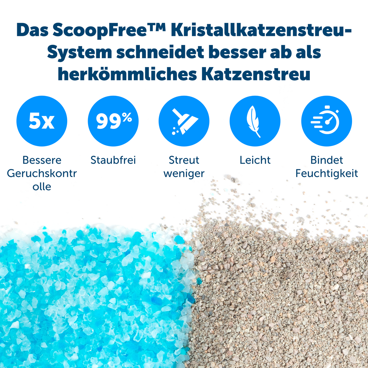 Scoop Free Streu blau (3-Pack) 3 x 2 kg
